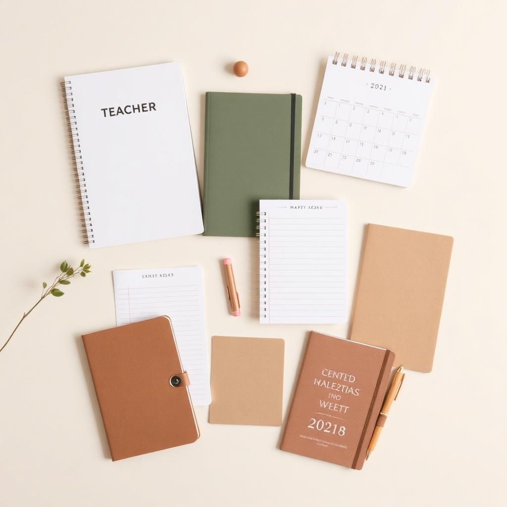 Teacher planners, student planners, desk calendars and personalised notebooks